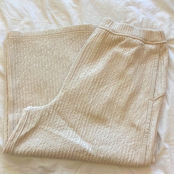 Lululemon Pants - LULULEMON NEW Capri Stretch Wide Leg Ribbed Straight Leg Super-High-Rise Crop